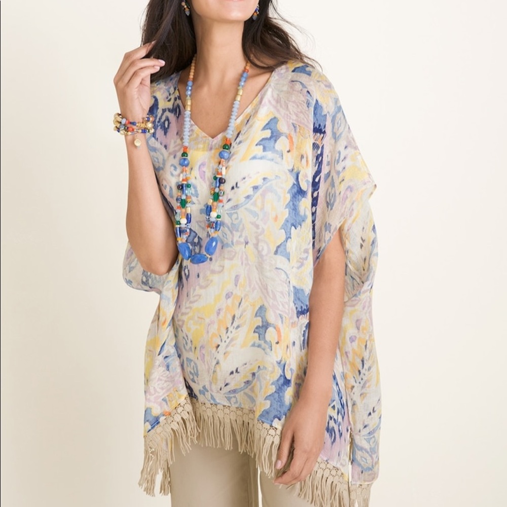 Chicos linen poncho